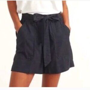 Marine Layer Karleigh high rise relaxed fit Hemp blend belted shorts